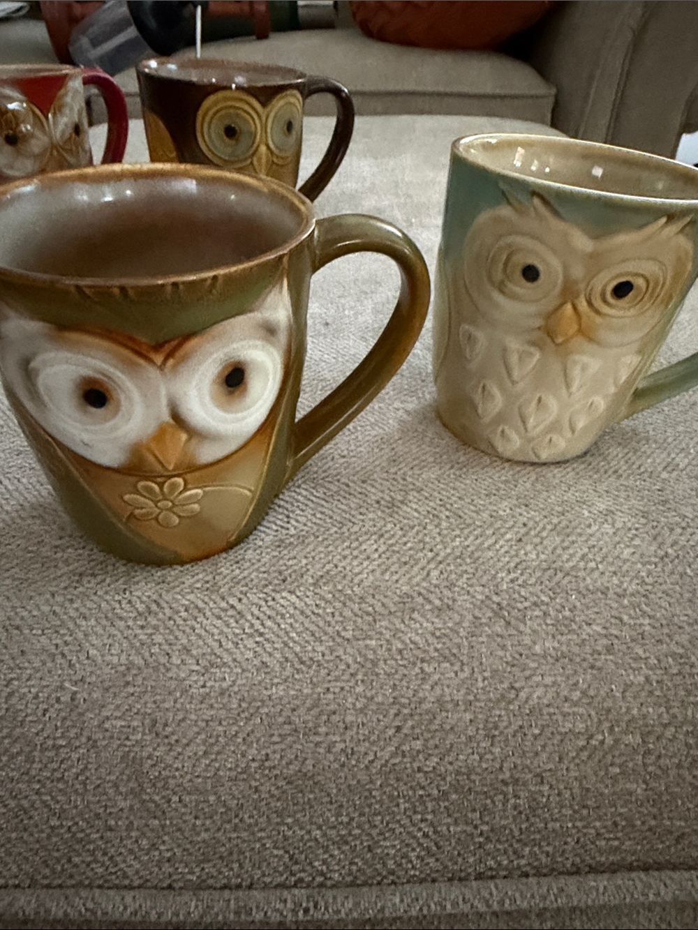 Owl Ceramic Espresso Cup - Colorful Assorted (Green, Red, Cream, Yellow) - Picture 4 of 4